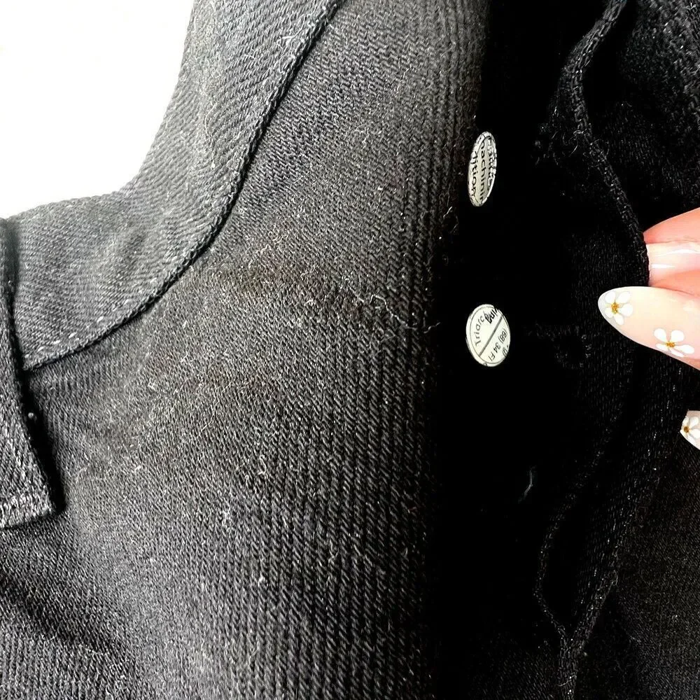 Triarchy Jeans Men 36 Slim Straight Stretch black  country Dark Denim Button Fly